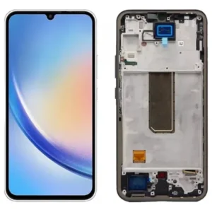 LCD SAMS A34 (5G) – OLED C/ARO – PRETO