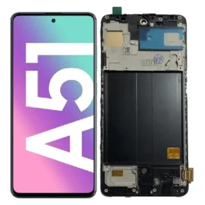 LCD SAMS A51 – ORIG SUNLONG/ SVC C/ARO – PRETO
