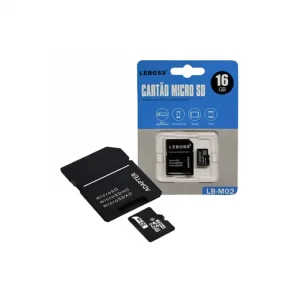 Cartão De Memória Microsd 16GB Com Adaptador Leboss