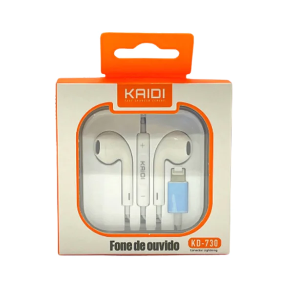 FONE COM FIO KAIDI- LIGHTNING