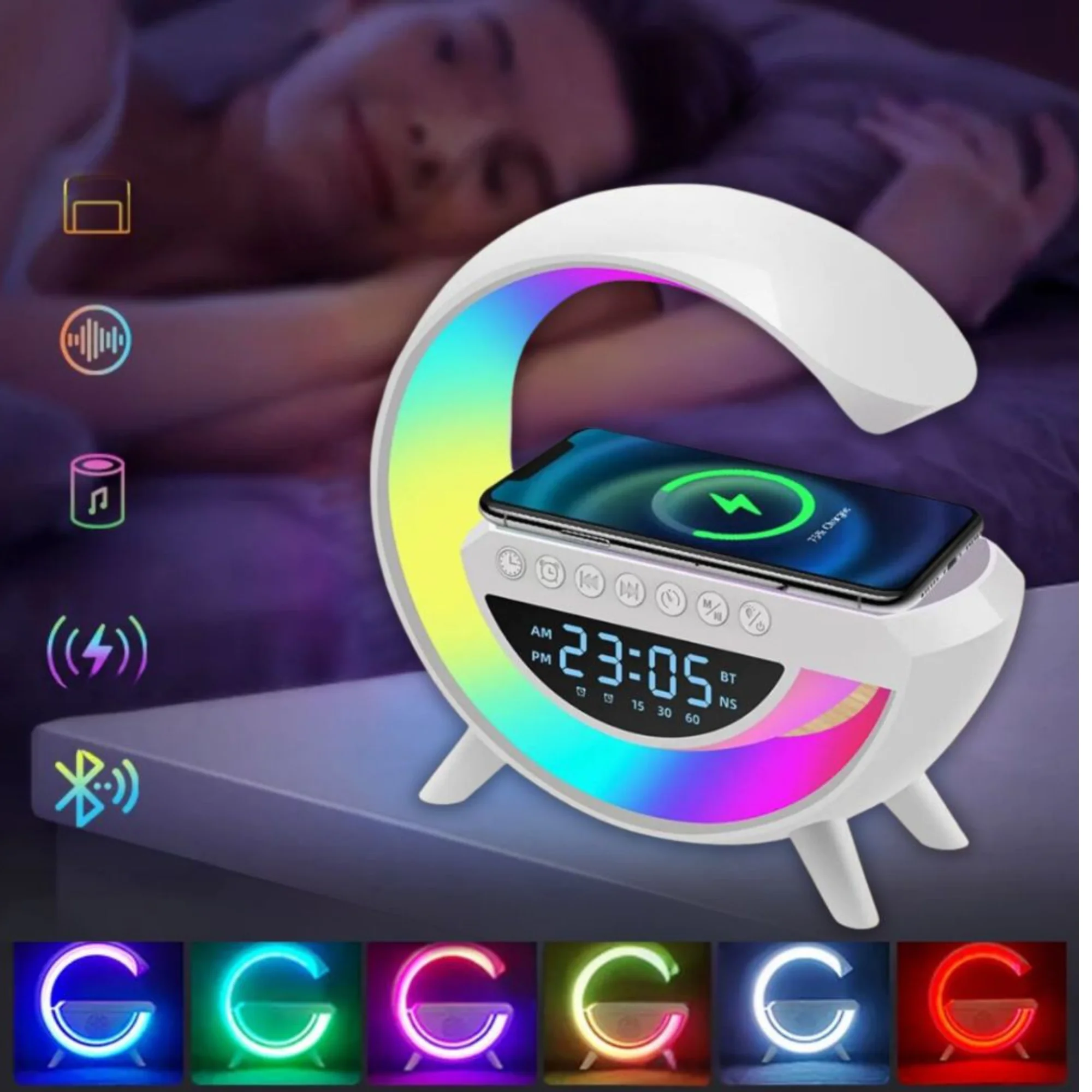 ESTAÇÃO INTELIGENTE LED WIRELESS CHARGING ESTAÇÃO INTELIGENTE LED WIRELESS CHARGING