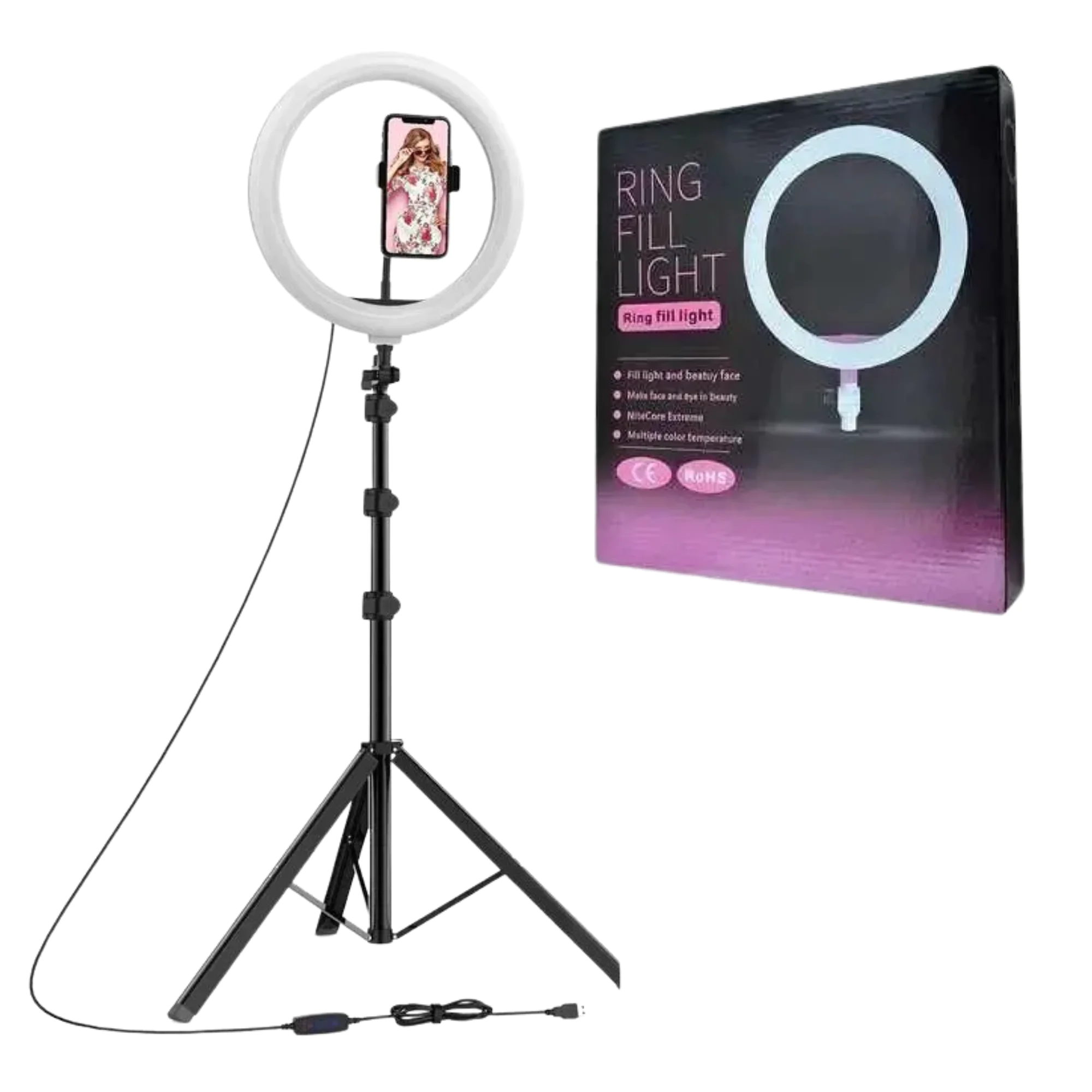 RING LIGHT 10 POLEGADAS COM TRIPÉ DE 2 METROS RING LIGHT 10 POLEGADAS COM TRIPÉ DE 2 METROS