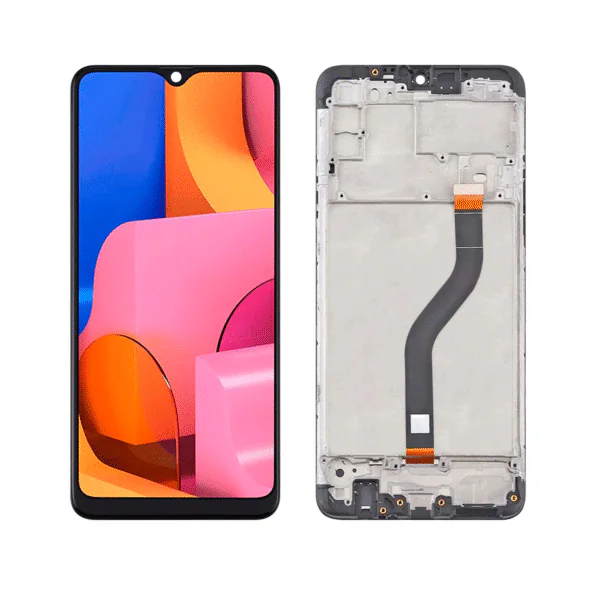 LCD SAMS A20S – OLED C/ARO – PRETO