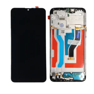 LCD SAMS A10S – ORIG SVC/VEZR C/ARO – PRETO