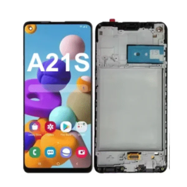 LCD SAMS A21S – OLED C/ARO – PRETO