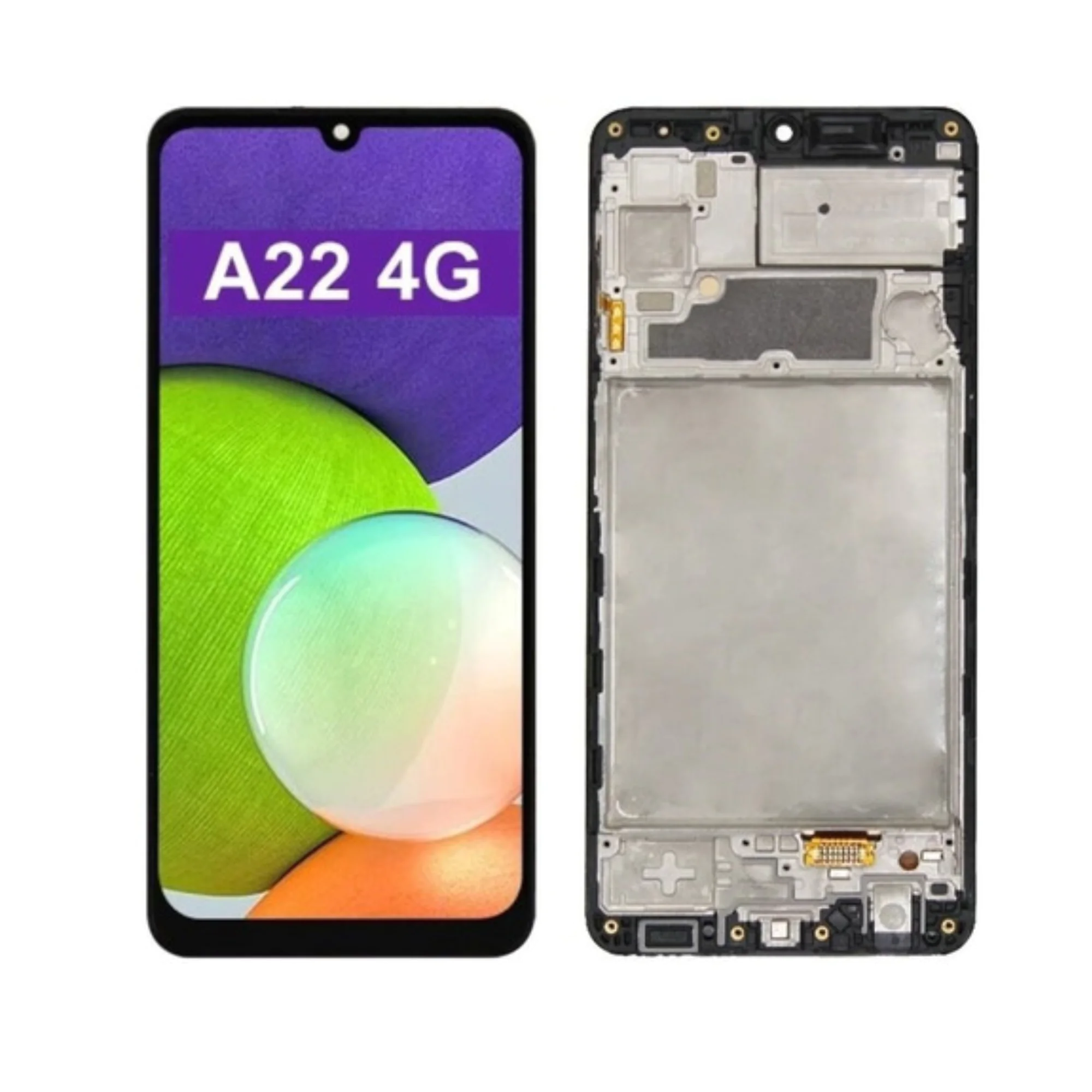 LCD SAMS A22 (4G) – OLED C/ARO – PRETO