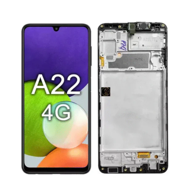 LCD SAMS A22 (4G) – ORIG SVC/MASTERFIX/VIVID C/ARO – PRETO