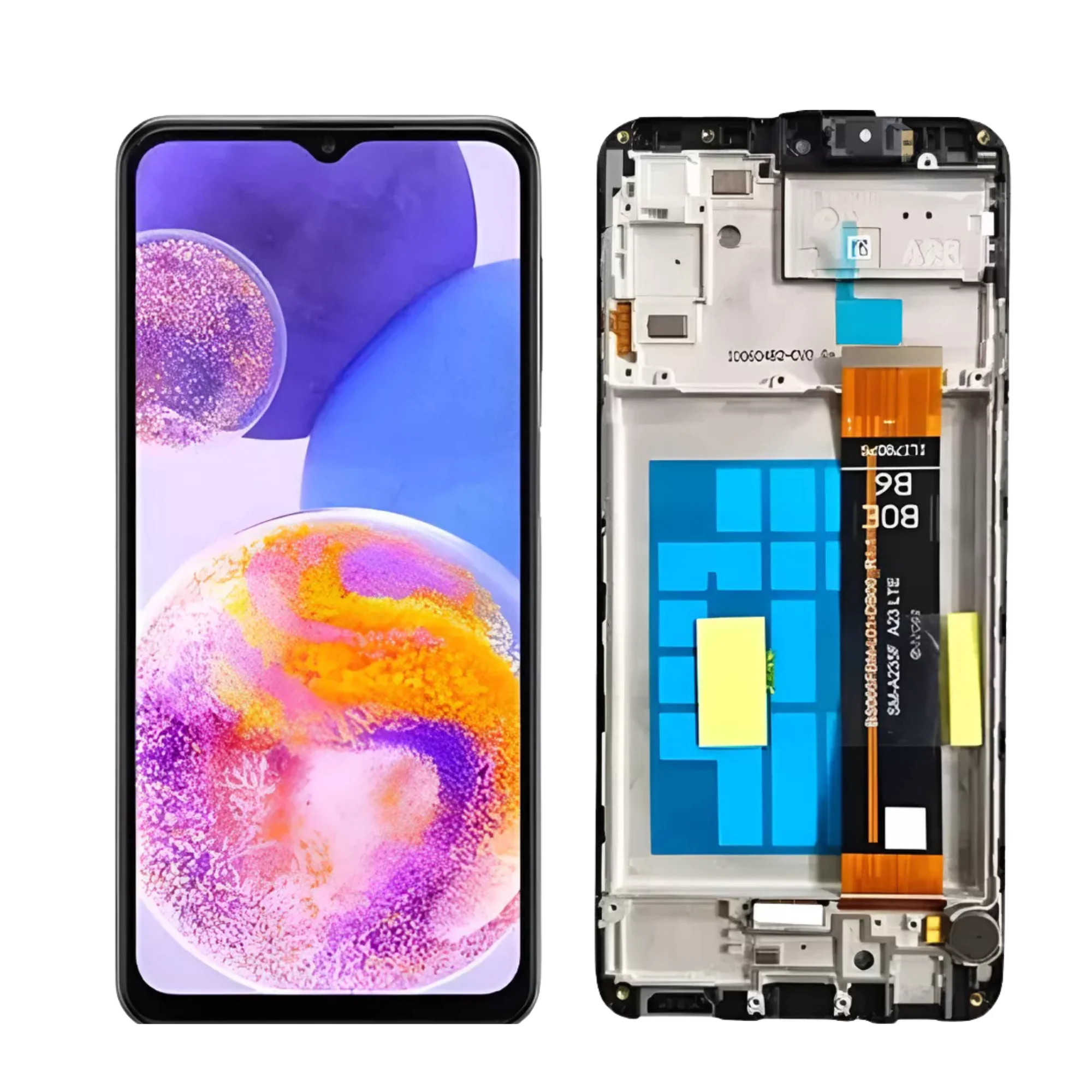 LCD SAMS A23 4G – ORIG/VEZR/SVC C/ARO (A235F) – PRETO