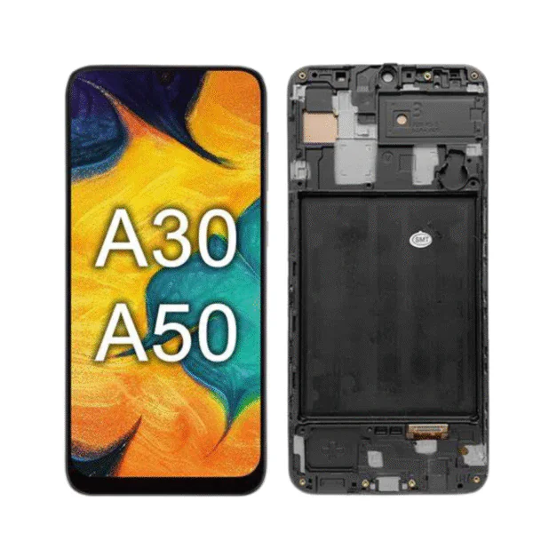 LCD SAMS A30/A50 – INCELL C/ARO – PRETO