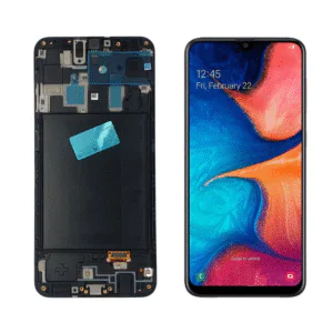 LCD SAMS A30/A50 – ORIG TELA AZUL AMOLED C/ARO – PRETO
