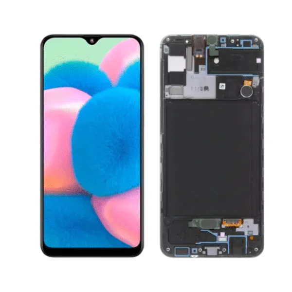 LCD SAMS A30S – ORIG SUNLONG/SVC/ MASTERFIX C/ARO – PRETO