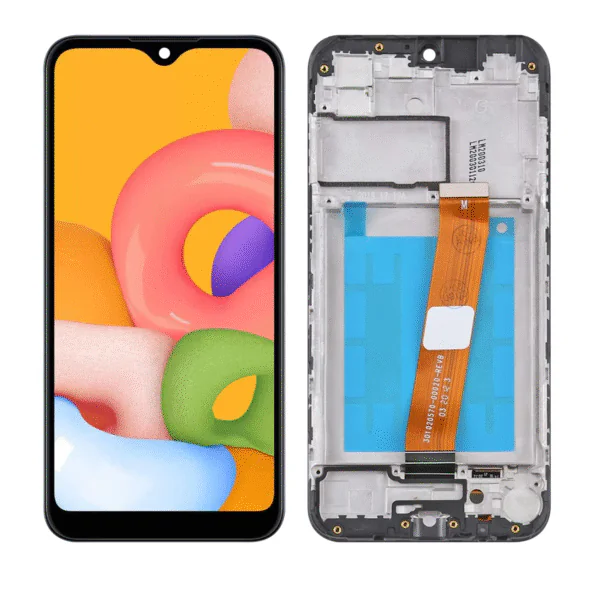 LCD SAMS A01 – OLED C/ARO FLEX LARGO – PRETO