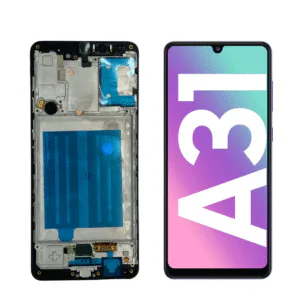 LCD SAMS A31 – ORIG/VIVID/MASTERFIX C/ARO – PRETO