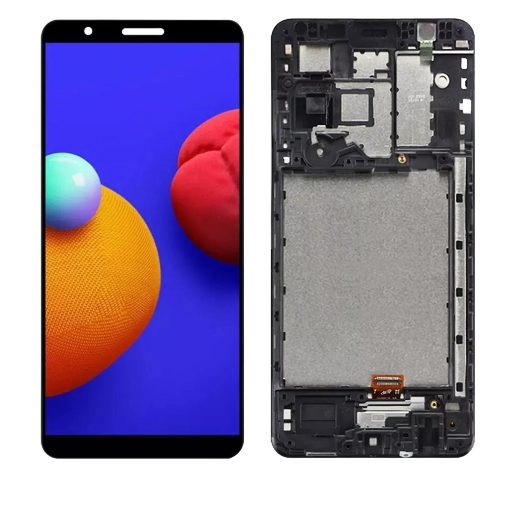 LCD SAMS A01 CORE – OLED C/ARO – PRETO