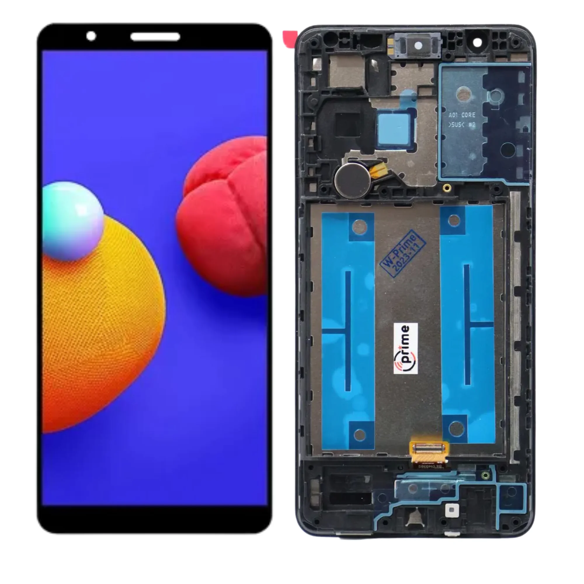 LCD SAMS A01 CORE – ORIG C/ARO – PRETO