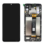 LCD SAMS A20S – ORIG C/ARO – PRETO