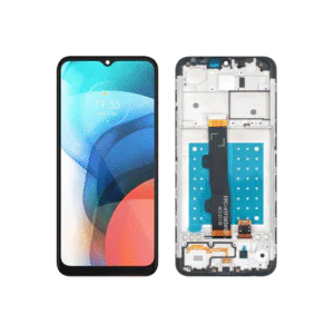 LCD MOTO E7 – PREMIUM/ SVC /VIVID C/ARO – PRETO