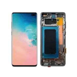 LCD SAMS S10 PLUS – ORIG SVC C/ARO – PRETO