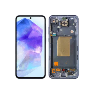 LCD SAMS A55 – ORIG SUNLONG C/ARO AZUL ESCURO