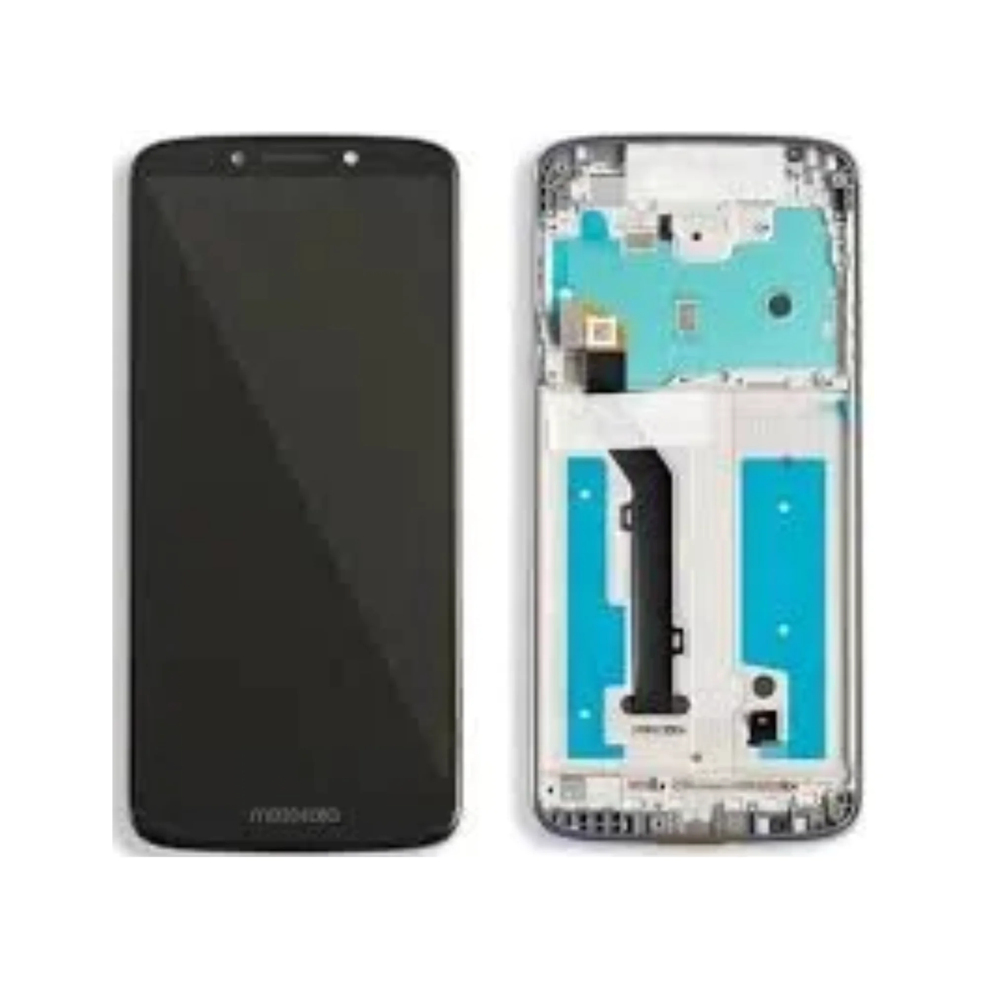 LCD MOTO G6 PLAY/MOTO E5 – ORIG C/ARO – PRETO