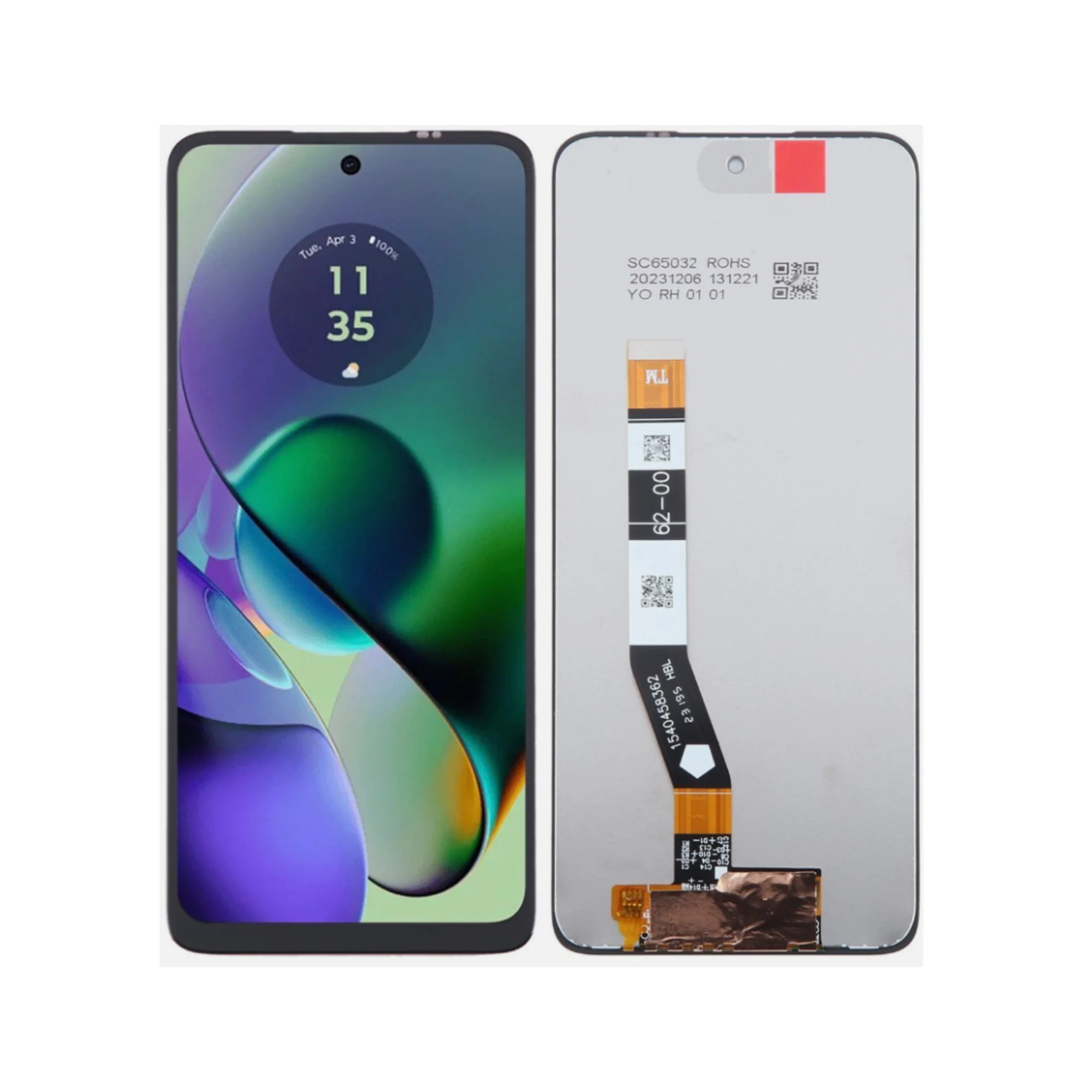 LCD MOTO G64 – ORIG SVC S/ARO – PRETO