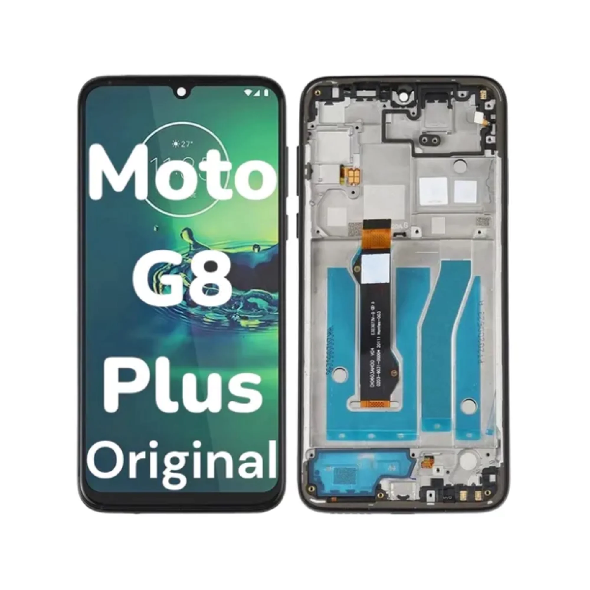 LCD MOTO G8 PLUS – ORIG/ SVC / SULONG C/ARO – PRETO