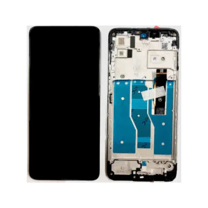 LCD MOTO G82 – ORIG C/ARO – PRETO