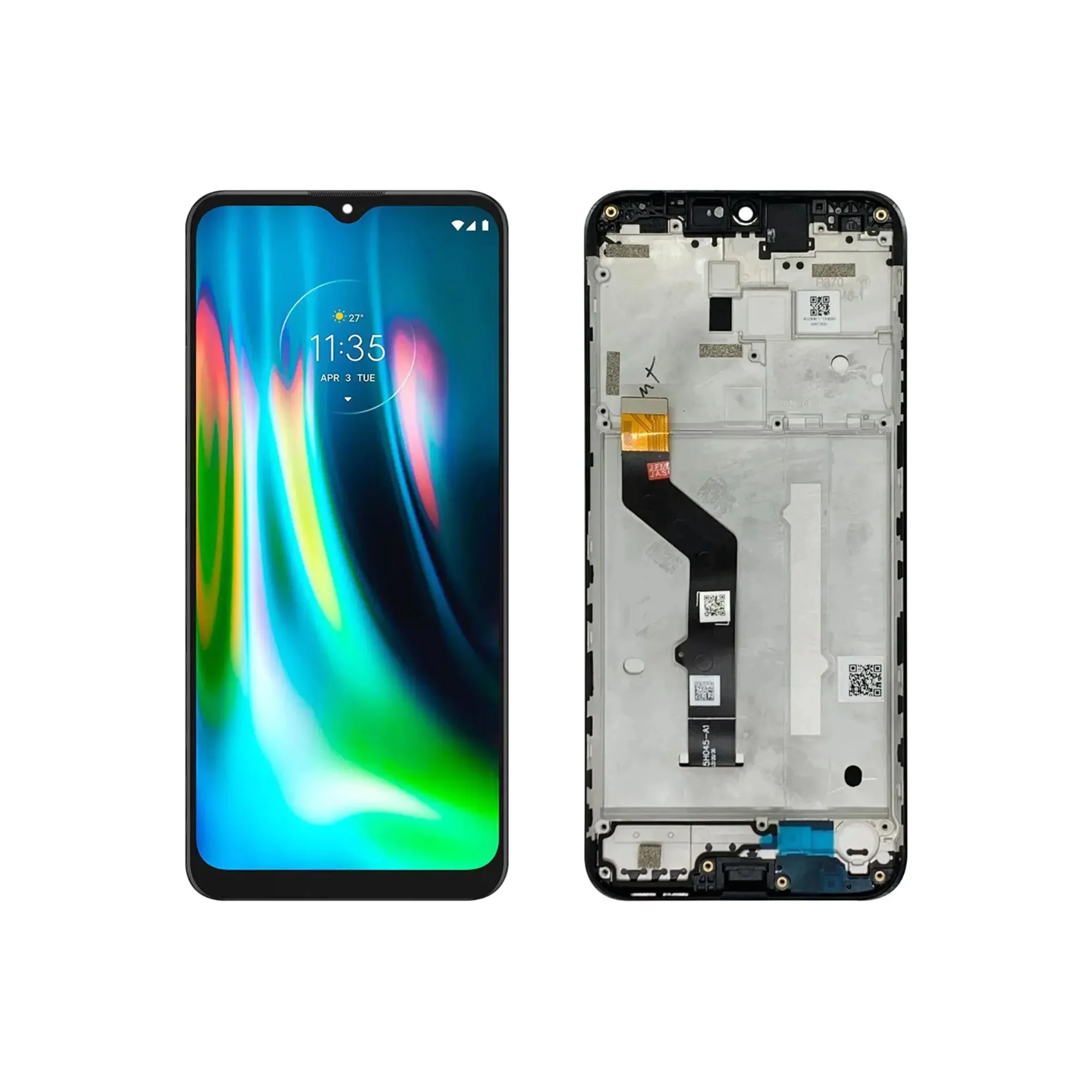 LCD MOTO G9 PLAY- ORIG SUNLONG/KBS/SVC C/ARO – PRETO