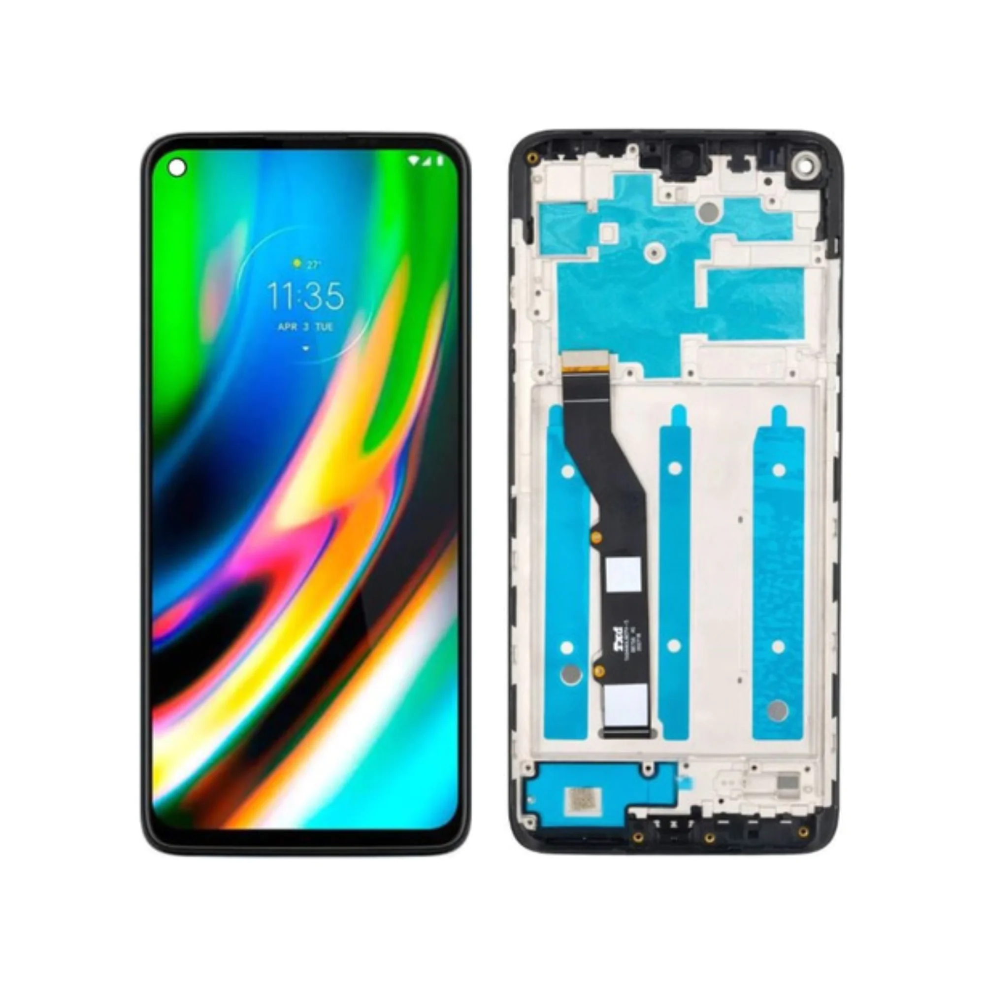 LCD MOTO G9 PLUS – OLED C/ARO – PRETO