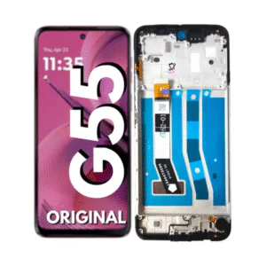 LCD MOTO G55 – ORIG SVC C/ARO – PRETO