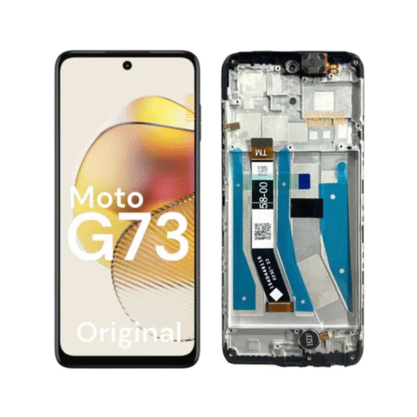 LCD MOTO G73 – ORIG VIVID C/ARO – PRETO