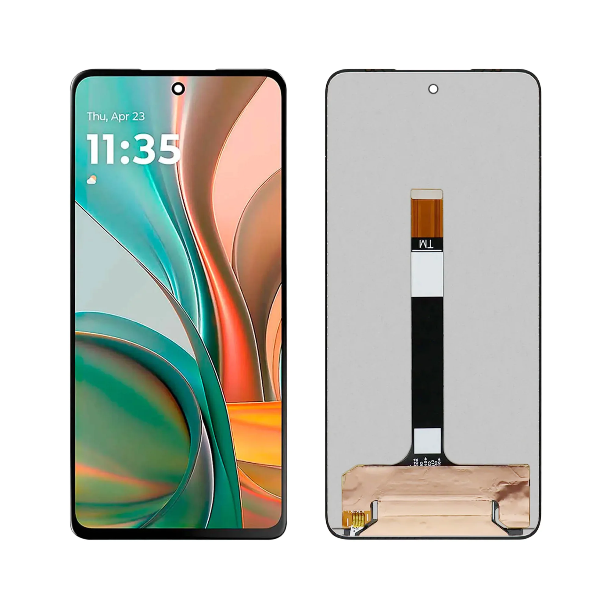 LCD MOTO G75 – ORIG SVC S/ARO – PRETO