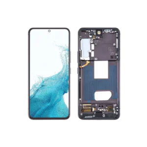 LCD SAMS S22 5G (S901B) – ORIG SVC C/ARO – PRETO