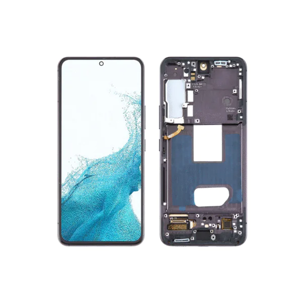 LCD SAMS S22 5G (S901B) – ORIG SVC C/ARO – PRETO